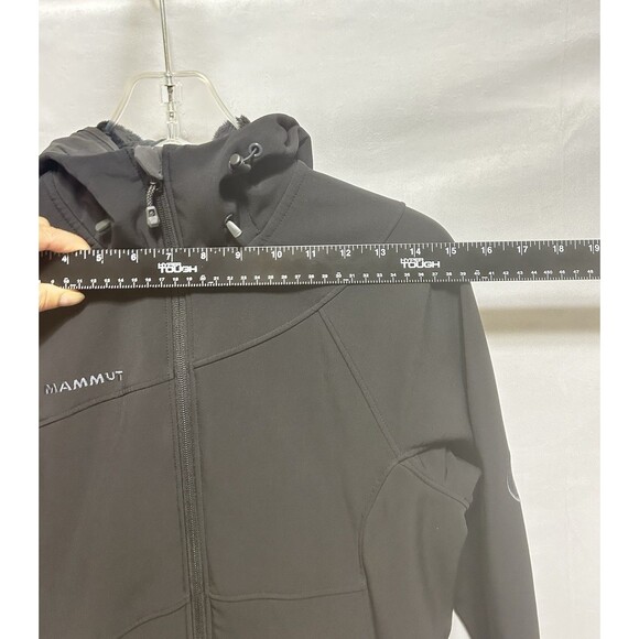 Mammut Softshell Water Repellent Hooded Black Jacket Women Small - Picture 2 of 11